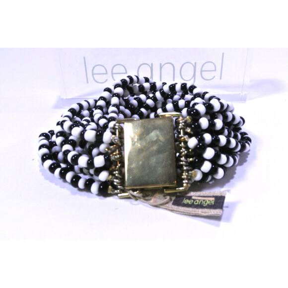 Neiman Marcus Lee Angel Women's Seed Bead Multi Strand Clasp Bracelet NWT 298 - Picture 5 of 9